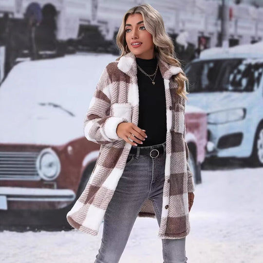 Damen Flanell-Winterjacke Heidi-Mode