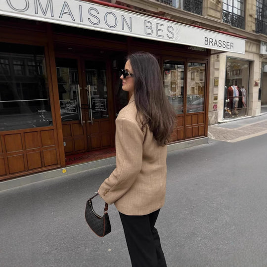 Damen Eleganter Zweireiher Blazer im modernen Schnitt Heidi-Mode