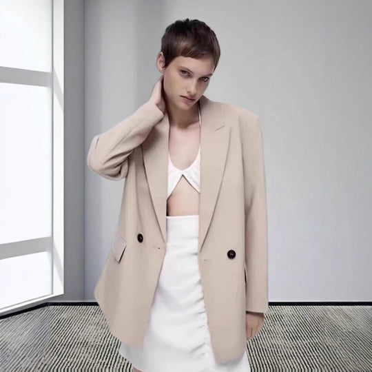 Damen Modischer und eleganter Oversized Blazer Heidi-Mode