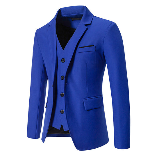 Herren elegant ausgestattetes Anzugset mit Blazer, Weste und Hose Heidi-Mode
