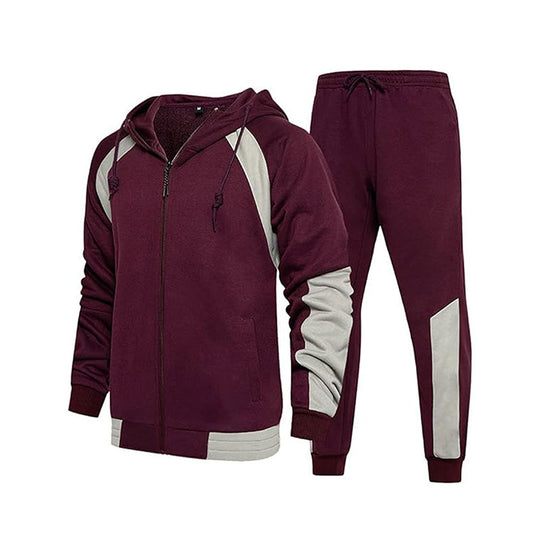 Herren Sportlicher Trainingsanzug mit hohem Kragen und praktischen Taschen Heidi-Mode