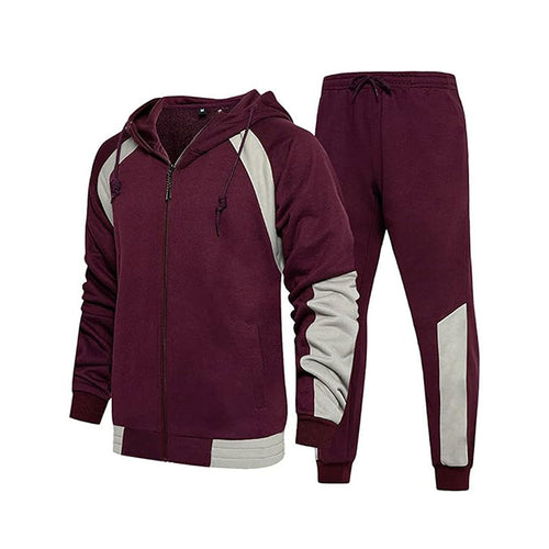 Herren Sportlicher Trainingsanzug mit hohem Kragen und praktischen Taschen Heidi-Mode