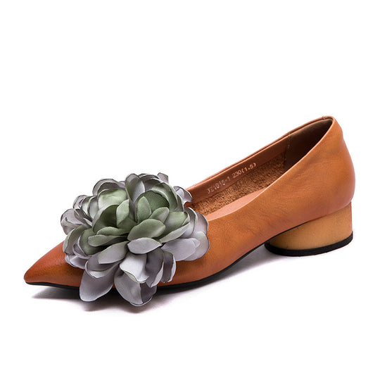 Damen elegante Pumps mit floralen Akzenten Heidi-Mode