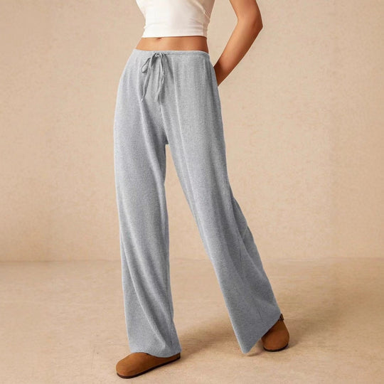 Damen weite und bequeme Loungehose aus Rippstoff Heidi-Mode
