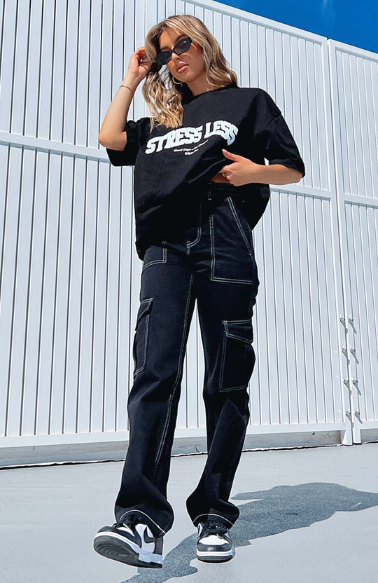 Damen Cargo-Hose mit Baumwollmix und praktischen Taschen Heidi-Mode