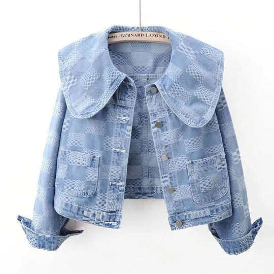 Heidi-Mode | Kurze Jeansjacke mit Matrosenkragen