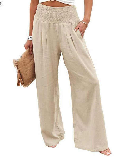 Damen weiter Sommerhose mit elastischem Bund Heidi-Mode