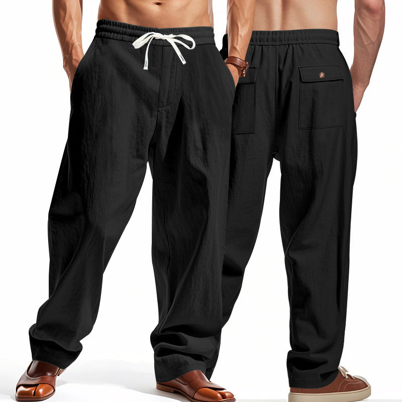 Herren bequeme Freizeithose mit elastischem Bund und seitlichen Taschen Heidi-Mode