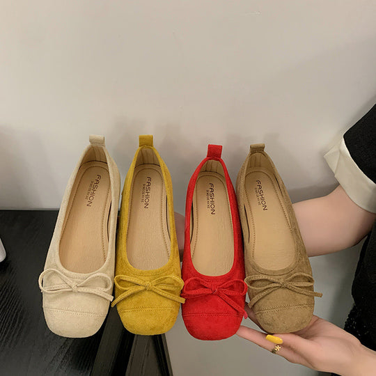Damen klassische Ballerinas mit dekorativem Schleifen-Detail und bequemer Innensohle Heidi-Mode
