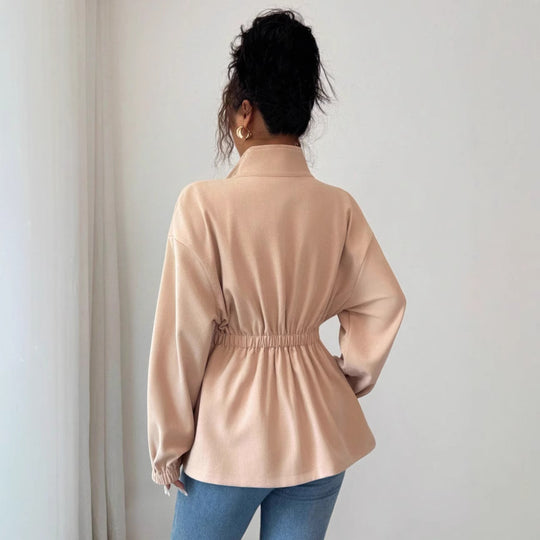 Damen Moderner Zip-Hoodie mit Taillierung Heidi-Mode