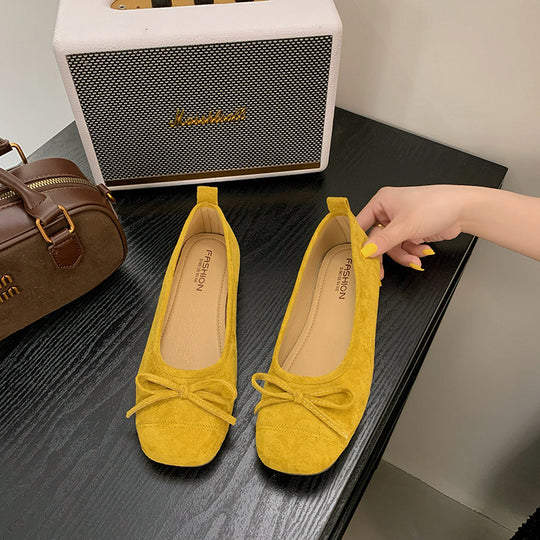 Damen klassische Ballerinas mit dekorativem Schleifen-Detail und bequemer Innensohle Heidi-Mode