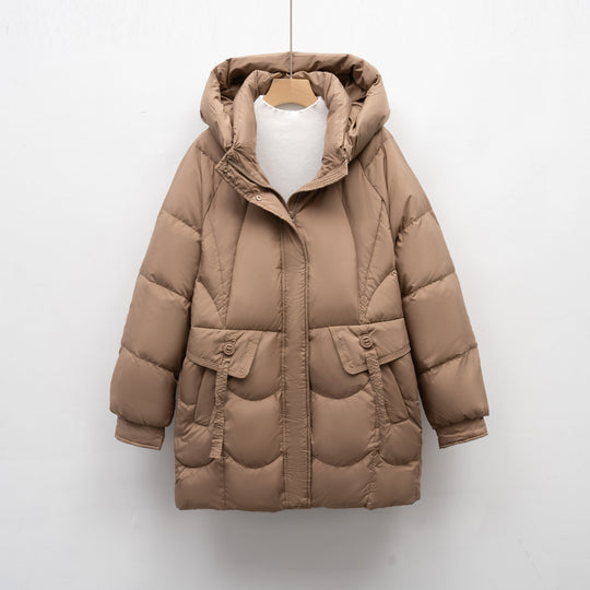 Damen bequeme Steppjacke mit Kapuze Heidi-Mode