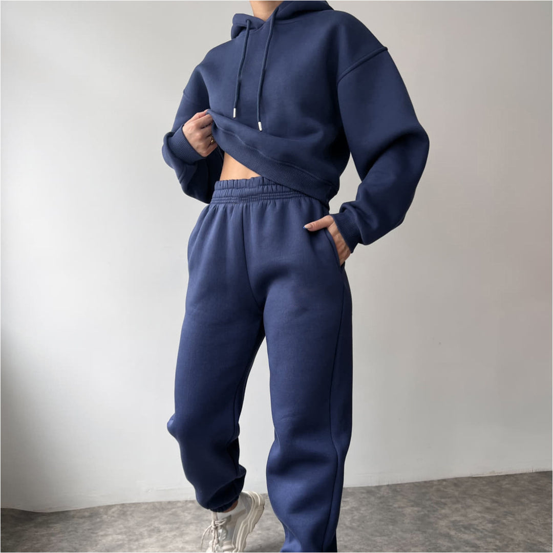 Damen modisches und lässiges Hoodie-Set mit weitem Schnitt Heidi-Mode