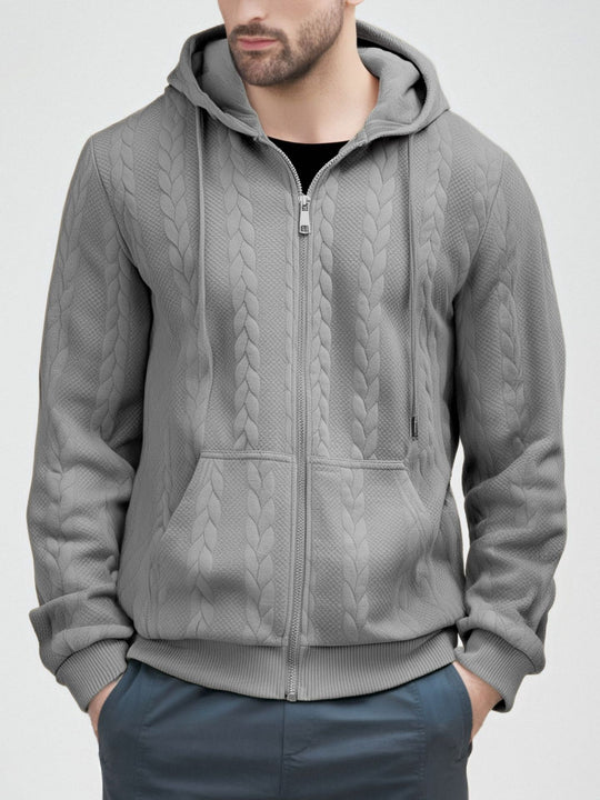 Herren Strickjacke mit Kapuze Heidi-Mode
