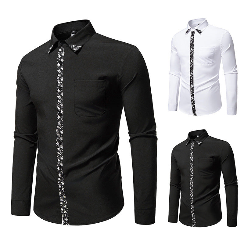 Herren Hemd mit floralem Design und eleganter Knopfleiste Heidi-Mode