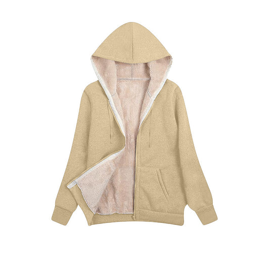 Damen Kuschelige Fleecejacke mit hohem Kragen und praktischem Reißverschluss Heidi-Mode
