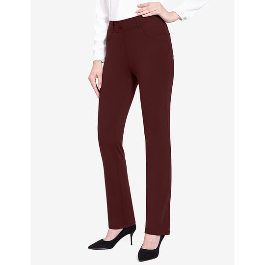 Damen Elegante figurbetonte Stretchhose mit hohen Taschen Heidi-Mode