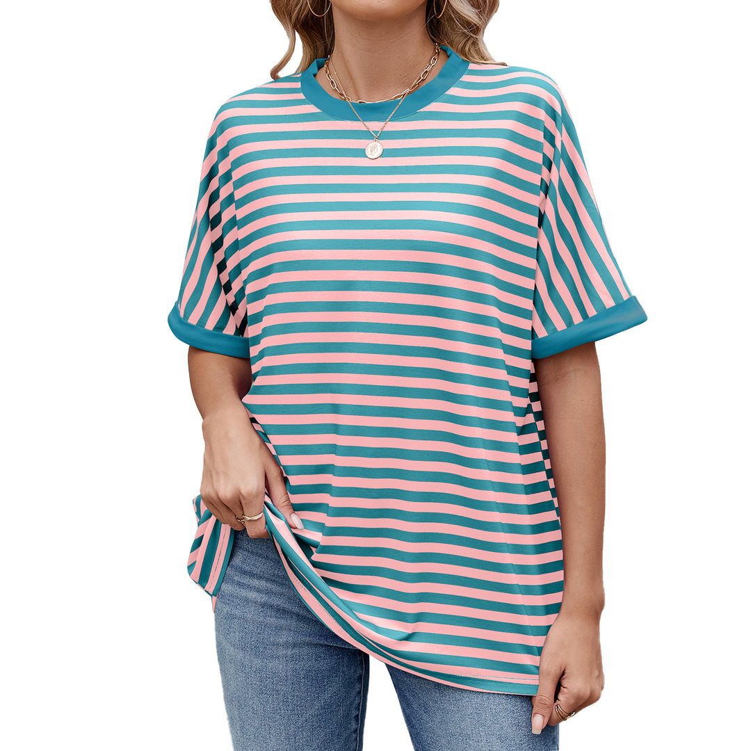 Heidi Mode | Gestreiftes kontrastierendes T-Shirt