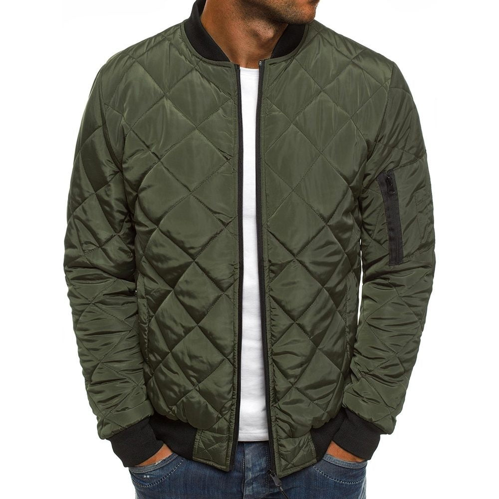 Herren Steppjacke mit praktischen Taschen und elastischen Bündchen Heidi-Mode