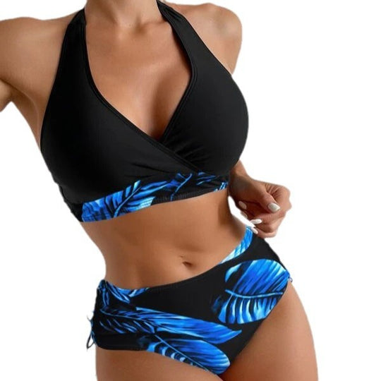 Damen Hochgeschnittenes Bikini-Set mit raffinierten Schnürdetails Heidi-Mode