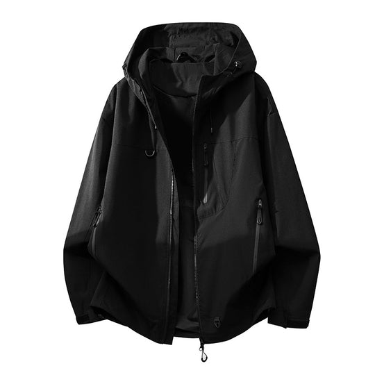 Damen technische Outdoorjacke mit multifunktionalen Taschen und verstellbarem Kapuzensystem Heidi-Mode