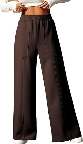 Damen weite Lounge-Hose mit elastischem Bund und praktischen Seitentaschen Heidi-Mode