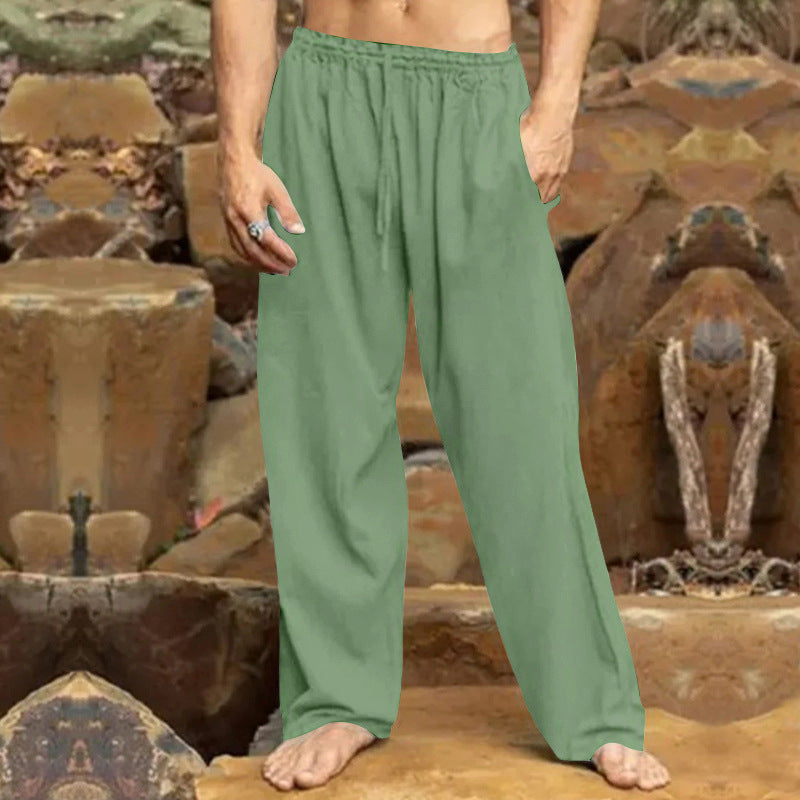 Herren entspannende Freizeithose mit elastischem Bund und praktischen Taschen Heidi-Mode