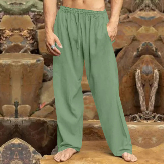 Herren entspannende Freizeithose mit elastischem Bund und praktischen Taschen Heidi-Mode