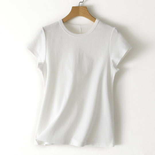 Femme Kurzarm Casual Baumwolloberteil Heidi-Mode