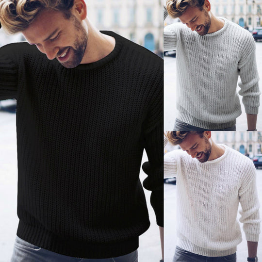 Herren lässiger Strickpullover mit modernen Strukturen Heidi-Mode