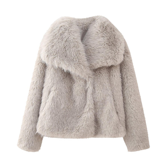 Heidi-Mode | Elegante Pelzjacke für Frauen Warm, Weich und Luxuriös, Stilvoll und Gemütlich, Polyester