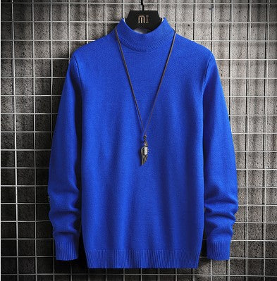 Herren warme Rollkragenpullover aus feinem Strickmaterial Heidi-Mode