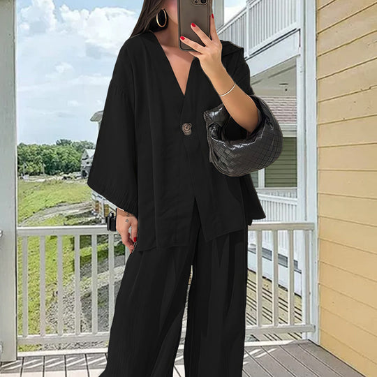 Damen Elegante Kimono-Jacke mit weiten Ärmeln und lockerer Passform Heidi-Mode