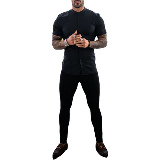 Herren Slim-Fit Chinohose mit modernem Design und elastischem Bund Heidi-Mode