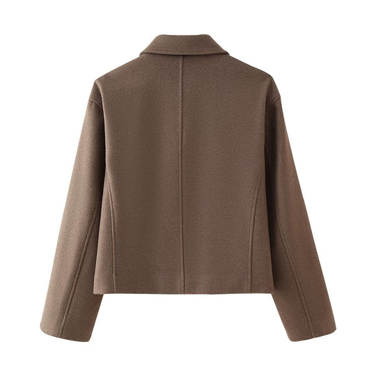 Damen Übergangsjacke mit Stehkragen und modernem Reißverschluss Heidi-Mode