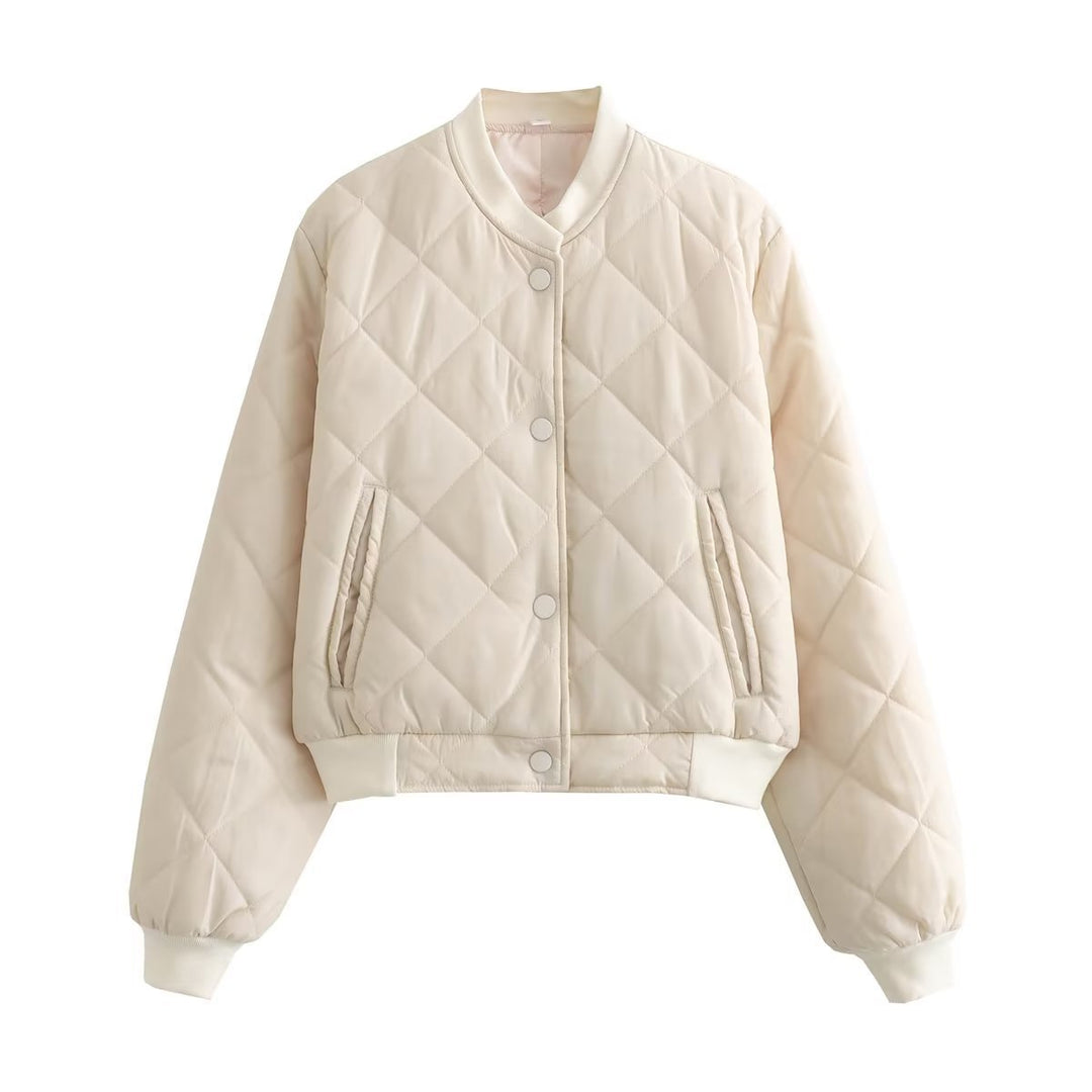 Damen gesteppte Kurzjacke mit praktischem Knopfverschluss Heidi-Mode