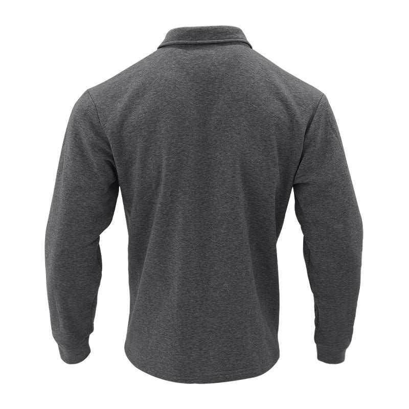Herren Fleece-Hemdjacke mit zwei Brusttaschen und modischem Stehkragen Heidi-Mode