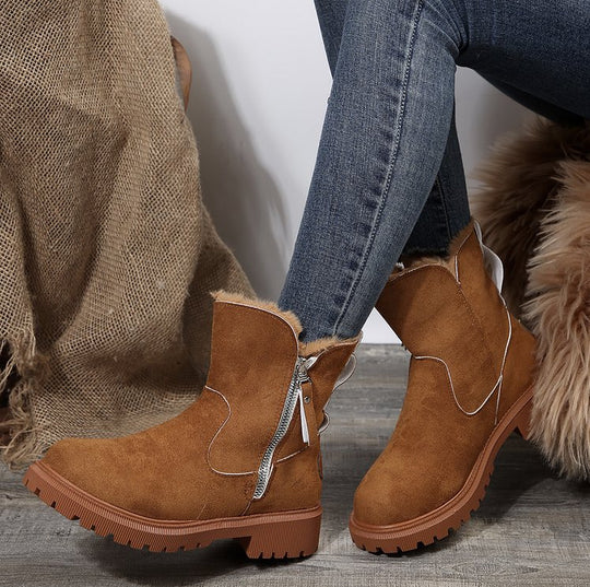 Damen modische Winterboots mit weichem Innenfutter und robustem Profil Heidi-Mode