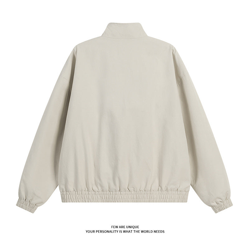 Damen modische Übergangsjacke mit hohem Kragen und praktischen Druckknopfdetails Heidi-Mode