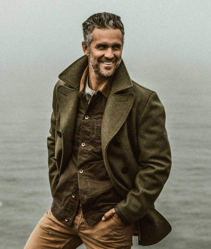 Herren elegante Wolljacke Heidi-Mode