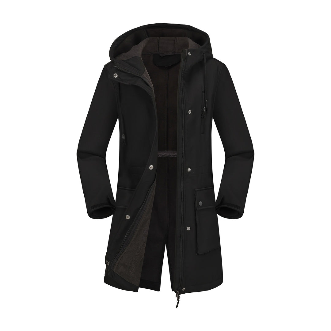 Damen funktionale Outdoor-Jacke mit verstellbarem Taillenzug und Innenfutter Heidi-Mode