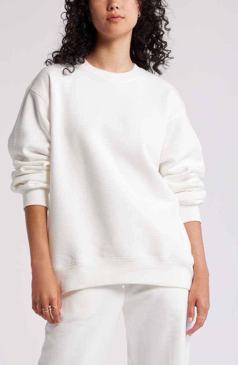 Damen entspannter Sweatshirt mit klassischem Rundhalsausschnitt Heidi-Mode