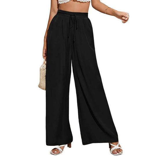 Damen weite Sommerhose mit hohem Bund Heidi-Mode