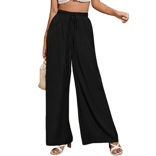 Damen weite Sommerhose mit hohem Bund Heidi-Mode
