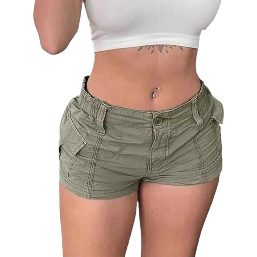 Damen Cargo-Shorts mit praktischen Taschen und elastischem Bund Heidi-Mode