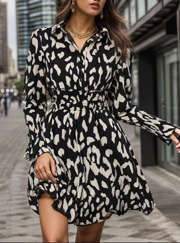 Damen langärmliges Kleid mit taillierter Passform Heidi-Mode