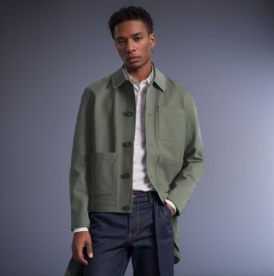 Herren leichte Utility-Jacke mit funktionalen Taschen und modernem Schnitt Heidi-Mode