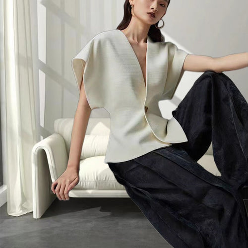 Damen Überwurfjacke mit weitem Schnitt und elegantem Knopf Heidi-Mode