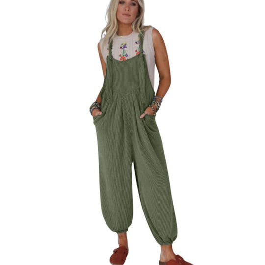 Damen Lässiger Jumpsuit mit praktischen Taschen Heidi-Mode