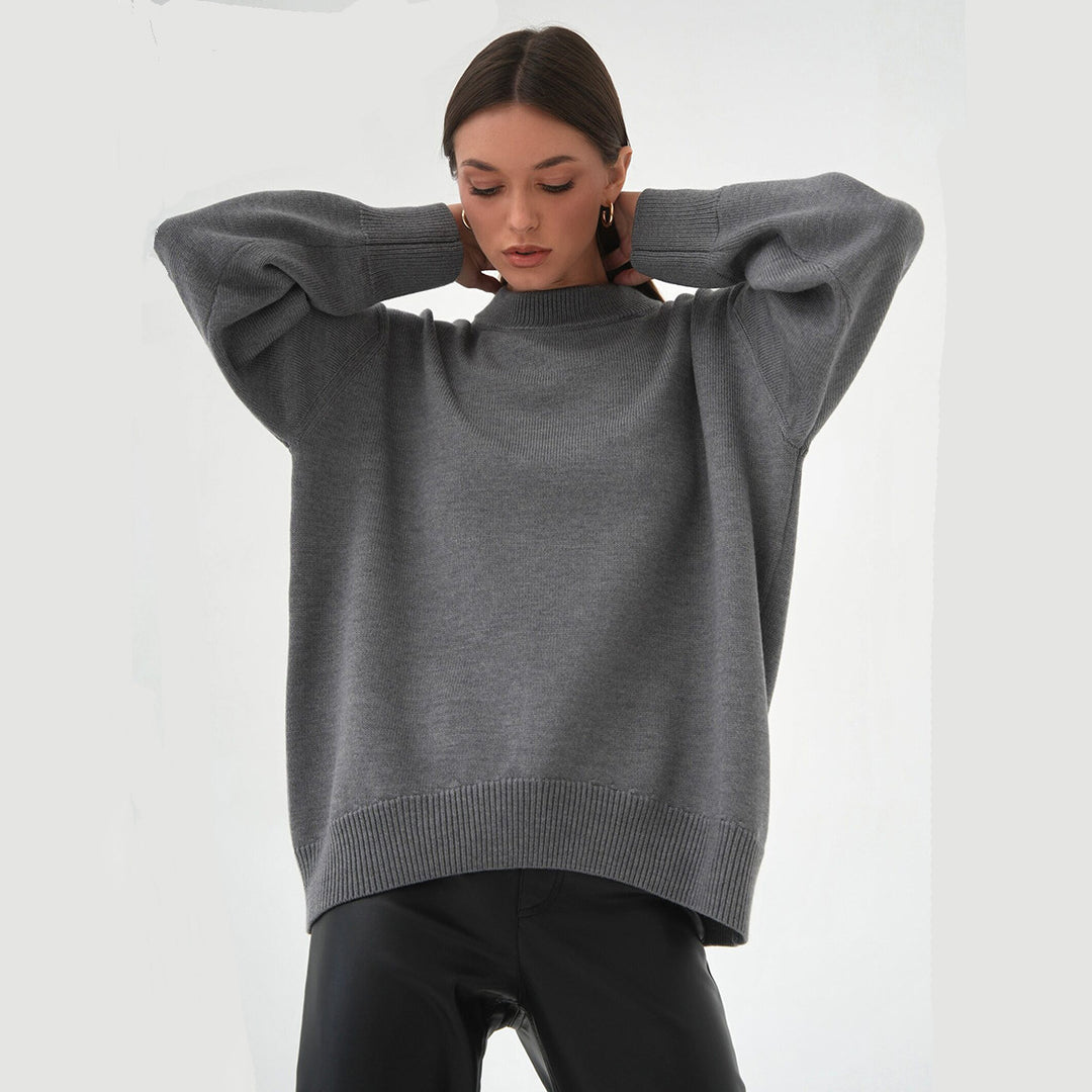 Damen Bequemer Oversized Pullover aus hochwertigem Strick Heidi-Mode